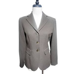 Anne Klein Olive Green Vintage Wool Suit Jacket Blazer size 4